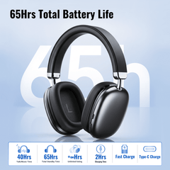 Wireless Bluetooth Headphones 5.1,40 Hrs Playtime Wireless Over-Ear Headphones,4 Mics ENC Noise Cancelling for Clear Calls, Lightweight Headset with Deep Bass Comfort fit for Travel Work