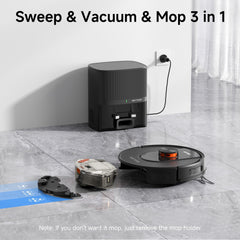 PrettyCare Robot Vacuum and Mop Combo Cleaner 9000pa,85 Days Self-Emptying & Recharging Station with 3D Home Mapping for Debris/Stain/Hair/Pet, L1 PRO