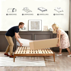 gunugu 10 inch Twin Hybrid Mattress in a Box, Cooling Gel Memory Foam Mattress with Individually Wrapped Pocket Coils, Medium Firm