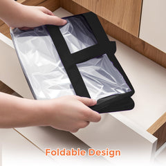 6 Pack Clear Clothes Storage Bags, Blanket Storage Bag with Zipper and Handle, Moving Bags for Bedding, Comforters, Clothing (40L)