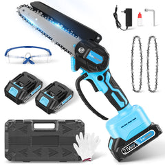 Transmart Cordless Handheld Chainsaw, 21v Small Chainsaw, Electric Chainsaw Electric Chainsaw Rechargeable Battery for Garden and Farm