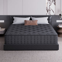 Tryagat 14” Queen Hybrid Mattress in a Box, Medium Firm Queen Size Mattresses, Cooling Gel Memory Foam Mattress with Individually Wrapped Pocket Coils, Pressure Relief