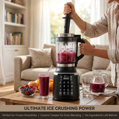 ASTRALSHIP Glass Blender for Kitchen, 1500W High-Speed Hot & Cold Blender for Smoothies, 59 oz Capacity, 14 Presets & Auto Clean, Black